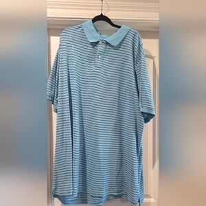 Harbor Bay Light Blue Striped Polo Shirt